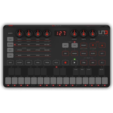 IK Multimedia - UNO Synth analóg szintetizátor, szemből