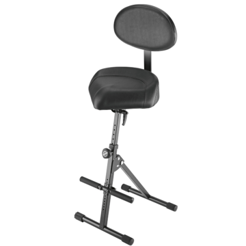 König & Meyer – szék állítható magasságú lábtartóval bármilyen hangszerhez fekete műbőr