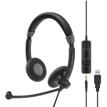 Epos - Impact SC 75 USB MS Irodai headset USB-s hívásvezérlővel MS Teams-hez
