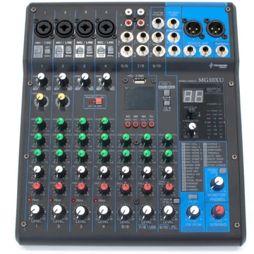 Thunder - MG10XU-USB 10 csatornás zenekari keverő, USB, Bluetooth + Effekt