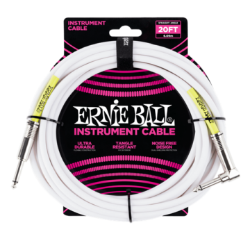 Ernie Ball - PVC Hangszerkábel 6m pipa fehér