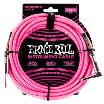 Ernie Ball - Vasalózsinór kábel 7.65m Pink