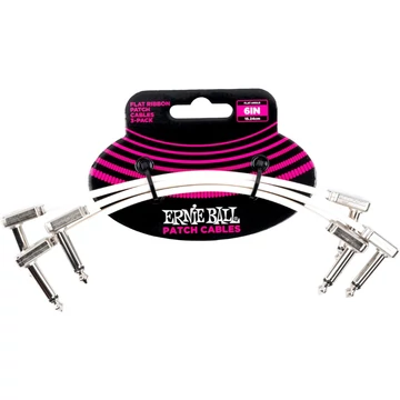 Ernie Ball - Flat Ribbon Patch kábel 15cm 3 pack fehér