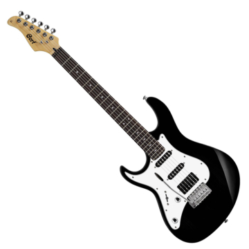 Cort - G250LH-BK balkezes elektromos gitár fekete, szemből