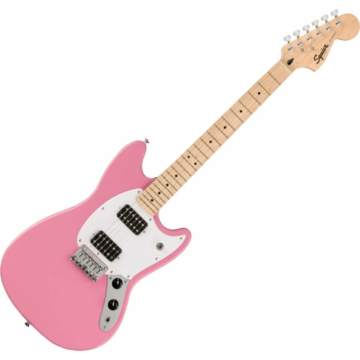 Squier - Sonic Mustang HH MN 6 húros elektromos gitár, Flash Pink