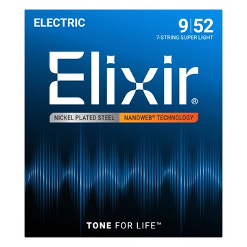 Elixir - 009 - 052 Super Light 7 húros elektromos gitárhúr készlet