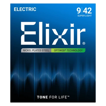 Elixir - OPTIWEB Coating Super Light 9-42 elektromos gitárhúr