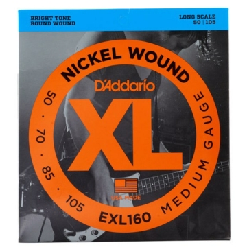 D'Addario - EXL 160 Nickel Wound Medium Gauge 50-105 elektromos basszusgitár húr