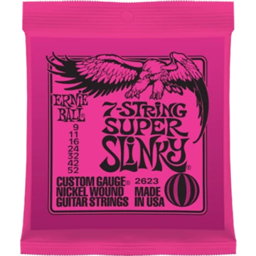 Ernie Ball - 7-string Nickel Wound Super Slinky 9-42 Elektromos Gitárhúr készlet 7-húros