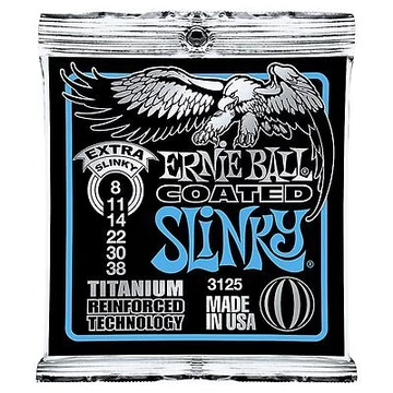 Ernie Ball - Coated Titanium RPS Extra Slinky 8-38 Elektromos Gitárhúr készlet