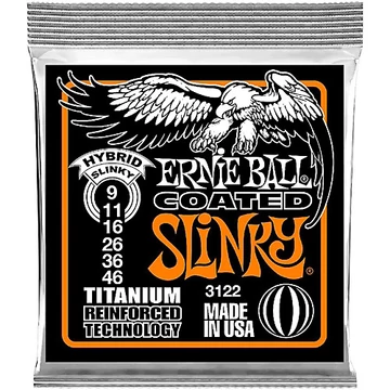 Ernie Ball - Coated Titanium RPS Hybrid Slinky 9-46 Elektromos Gitárhúr készlet