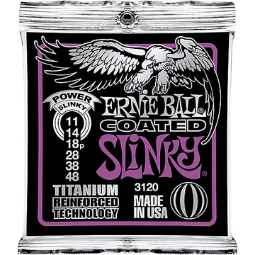 Ernie Ball - Coated Titanium RPS Power Slinky 11-48 Elektromos Gitárhúr készlet