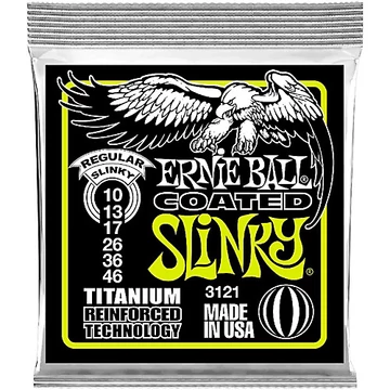 Ernie Ball - Coated Titanium RPS Regular Slinky 10-46 Elektromos Gitárhúr készlet