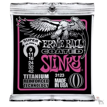 Ernie Ball - Coated Titanium RPS Super Slinky 9-42 Elektromos Gitárhúr készlet