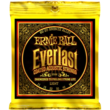 Ernie Ball - Everlast Coated Bronze Light 11-52 Akusztikus Gitárhúr készlet