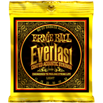 Ernie Ball - Everlast Coated Bronze Light 11-52 Akusztikus Gitárhúr készlet