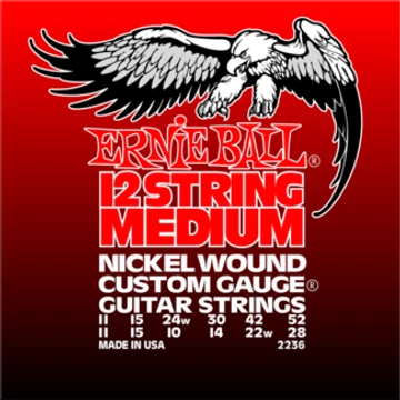 Ernie Ball - Nickel Wound 12 Medium Wound G 9-46 Elektromos Gitárhúr készlet 12-húros
