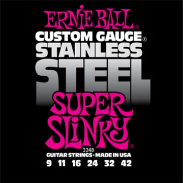 Ernie Ball - Stainless Steel Super Slinky 9-42 Elektromos Gitárhúr készlet