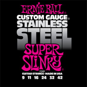 Ernie Ball - Stainless Steel Super Slinky 9-42 Elektromos Gitárhúr készlet