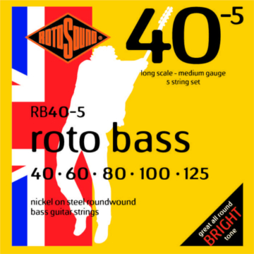 Rotosound - RB40-5 Basszusgitár húrkészlet nikkel 5 húr 40 - 125