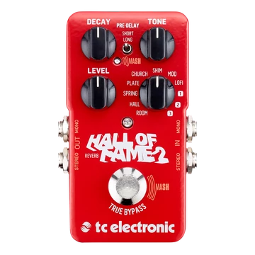 TC Electronic - Hall of Fame 2 Reverb zengető pedál, szemből