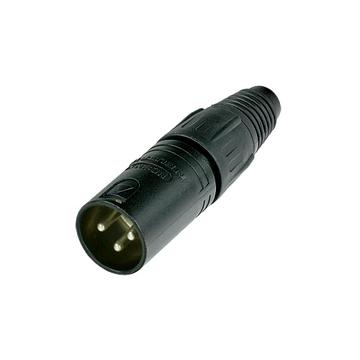 Neutrik - NC3MXBAG 3 pólusú XLR dugó egyenes lengő fekete ház