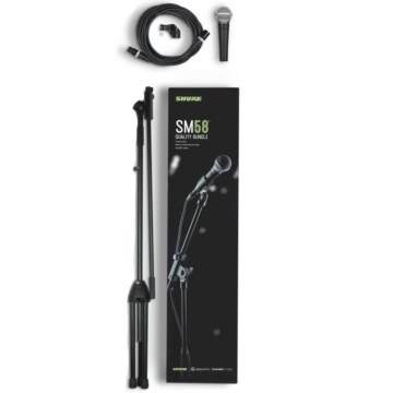 SHURE - SM58-LCE K&M mikrofon állvány és Sommer Cable 6m XLR-XLR kábel csomag