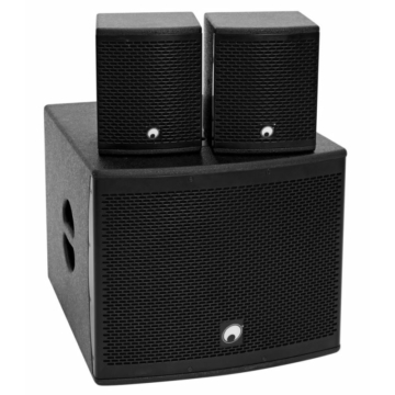 OMNITRONIC - Set MOLLY-12A Subwoofer active + 2x MOLLY-6 Top 8 Ohm, black
