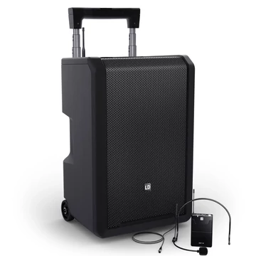 LD Systems - ANNY 10 BPH B5 10"-os, hordozható, akkumulátoros Bluetooth PA rendszer keverővel és 1 headset mikrofonnal - 584-608 MHz
