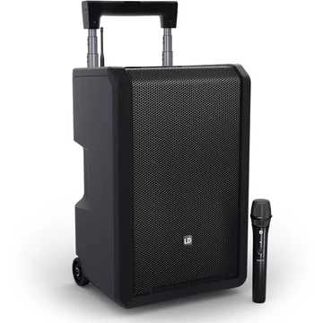 LD Systems - ANNY 10 HHD B5 10"-os hordozható, akkumulátoros Bluetooth PA rendszer keverővel, 1 vezeték nélküli kézi mikrofonnal - 584-608 MHz