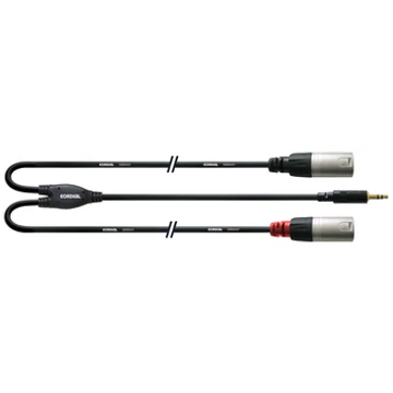 Cordial - CFY 3 WMM-LONG 3.5mm-es jack-2x XLR Rean csatlakozó 3m