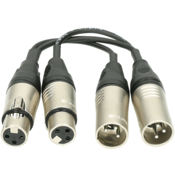 Klotz - XLR-ZSPLIT Z adapter kábel 2xXLRM-2xXLRF 0,2 m