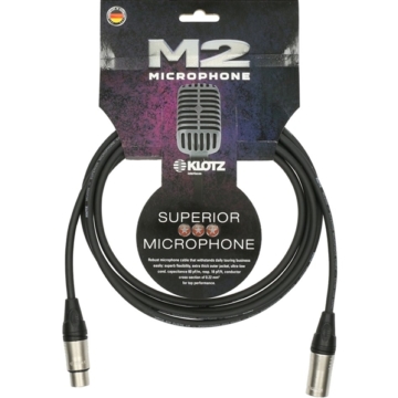 Klotz - mikrofonkábel 3 m Klotz XLR3M-XLR3F csatlakozók+MC2000 fekete kábel