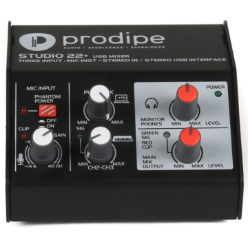 Prodipe - Studio 22+ keverőpult USB-s hangkártya