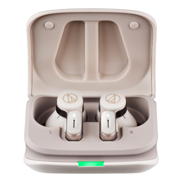 Audio-Technica - ATH-TWX7 Hallójáratba helyezhető vezeték nélküli Bluetooth fülhallgató digitális hibrid zajkioltó technológiával, fehér