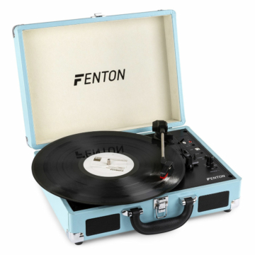 Fenton - RP115B Turquoise Kofferes bakelit lemezlejátszó Bluetoothal