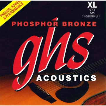 GHS - Extra Light Foszfor-Bronz Akusztikus Húr Készlet 9-42 12 húros gitárra