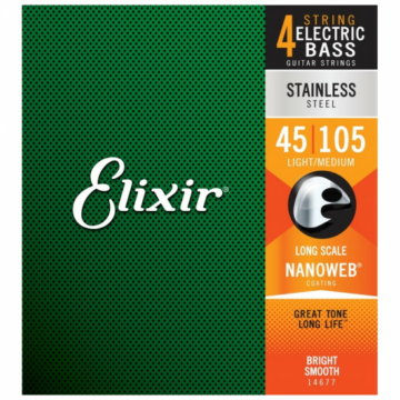Elixir - 45-105 Stainless Steel Light/Medium basszusgitár húr