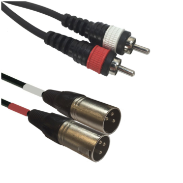 ACCU-CABLE - Audio Kábel 2xXLR(M)/2xRCA 3m