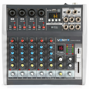 Vonyx - VMM-K602 6 Csatornás zenekari keverő