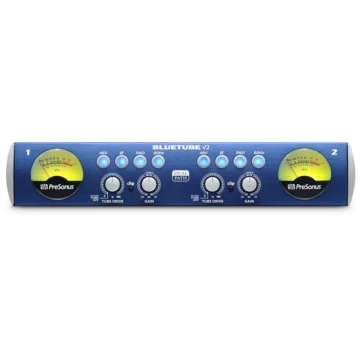 PreSonus - BlueTube DP V2 csöves mikrofon/hangszer előerősítő, szemből