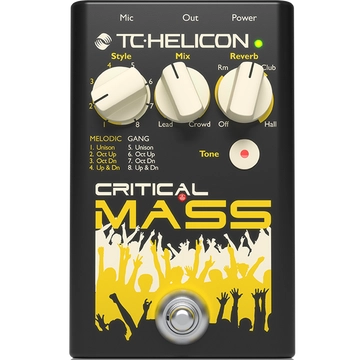 TC Helicon - Critical Mass ének effekt pedál, szemből