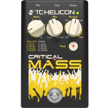 TC Helicon - Critical Mass ének effekt pedál, szemből