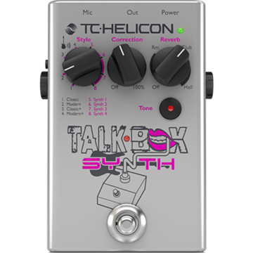 TC Helicon - Talkbox Synth ének effekt pedál, szemből