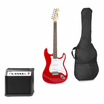 Max - GigKit Elektromos gitár szett piros színben