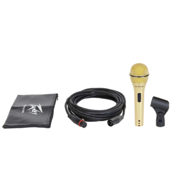 Peavey - PA-PVi 2G MIC X-X mikrofon arany színű, XLR-XLR kábellel tartozékokkal