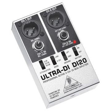 Behringer - DI 20 Ultra, 2 csatornás aktív DI box/splitter
