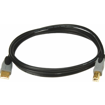 Klotz - USB 2.0 kábel, 3 m USB A - USB B aranyozott csatlakozók, 480 Mbit/s, fekete