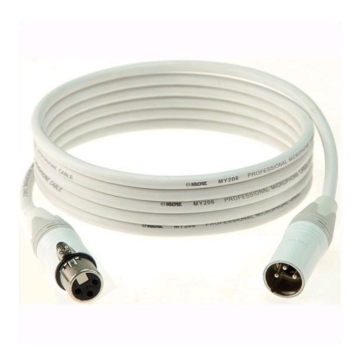 Klotz - IceRock mikrofonkábel, 5 m fehér színű Neutrik XLR3M - XLR3F csatlakozók, + fehér MY206 kábel