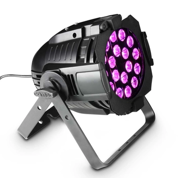 Cameo Light - LED Stúdió PAR 64 – 18x8 W-os négyszínű RGBA LED, fekete alumínium ház
